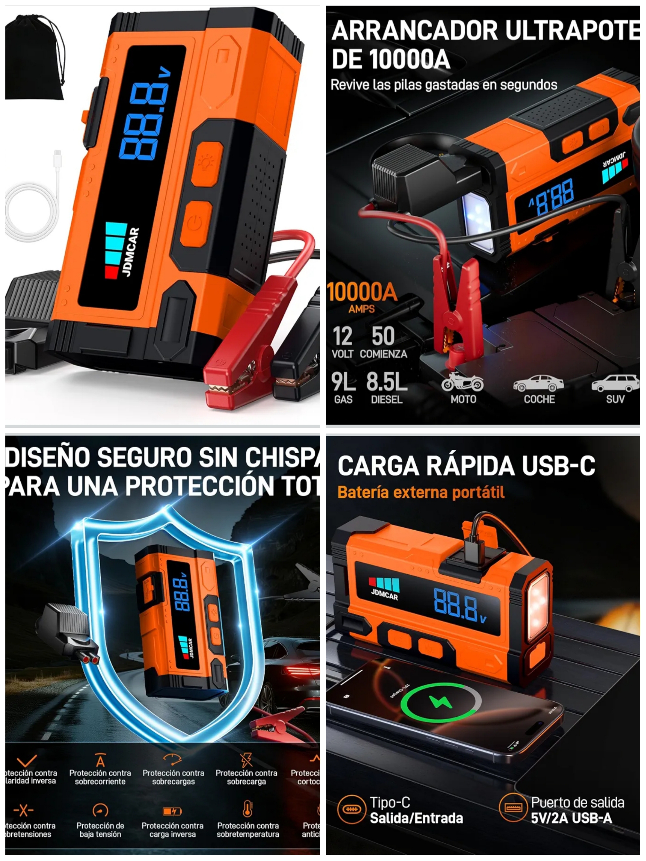 Arrancador de Baterías de Coche
